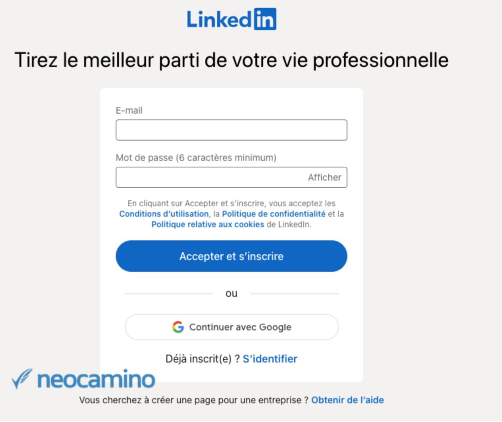 comment ouvrir un compte entreprise linkedin